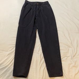 SHEIN highest-rise mom jeans without belt Black/ 4